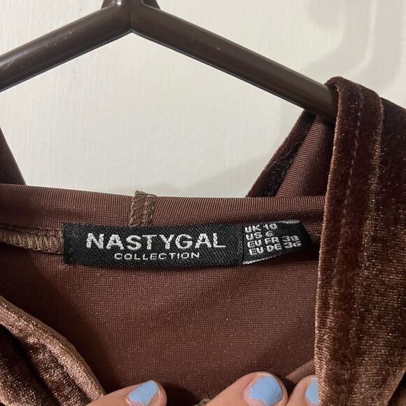 Velvet Brown Nastygal Hoodie - Picture 2 of 3